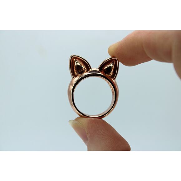 Rose Gold-tone Cat Ear Ring - Picture 3 of 6